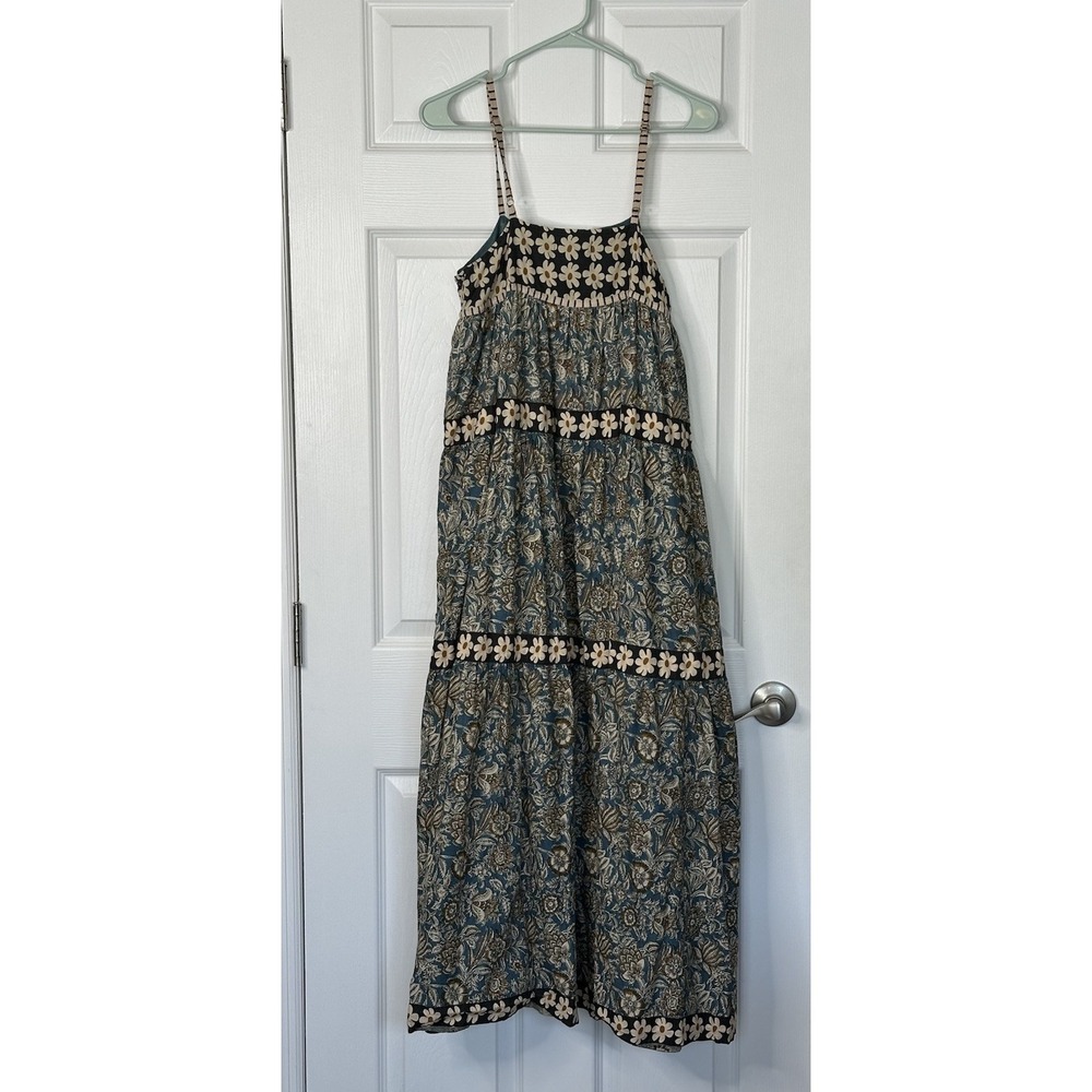 Natural Life Womens Floral Print Boho Maxi Sun Dress Cotton Lined Size Small - Picture 8 of 12